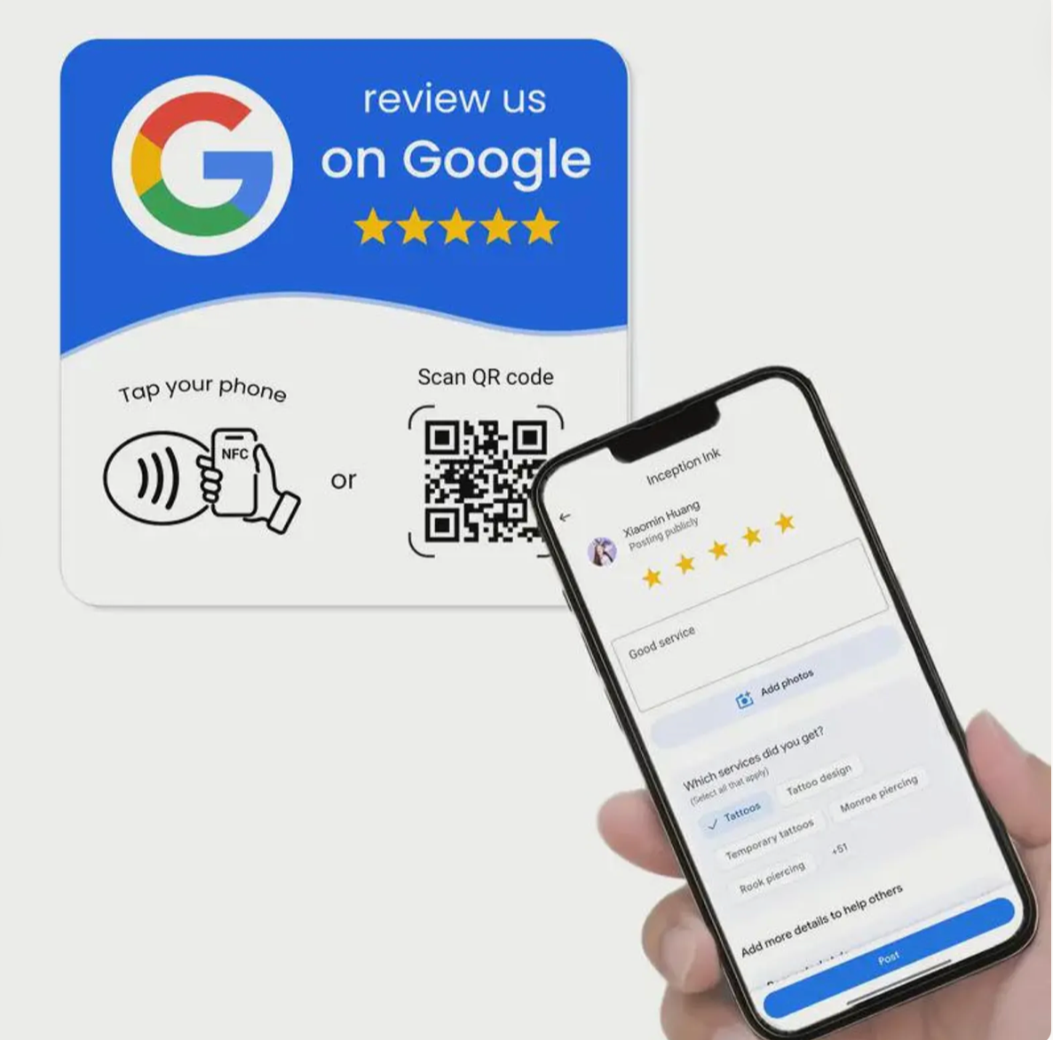 Google NFC Review-kort