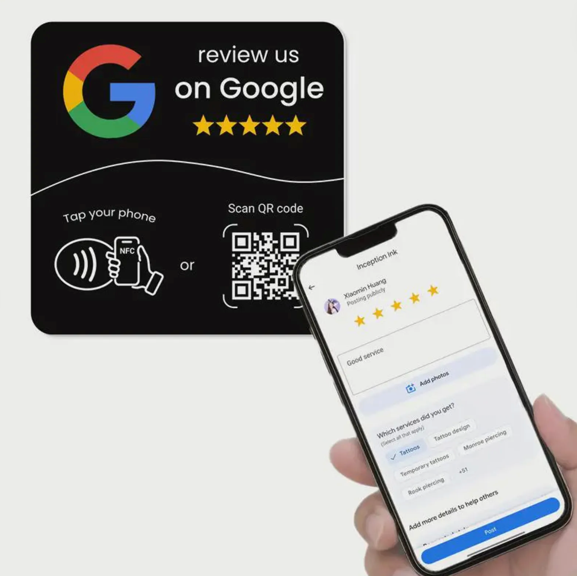 Google NFC Review-kort